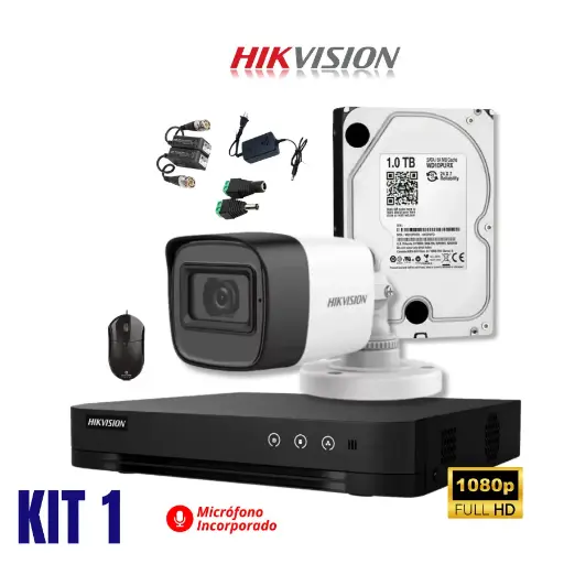 KIT DE 01 CÁMARA FULL HD / CON AUDIO