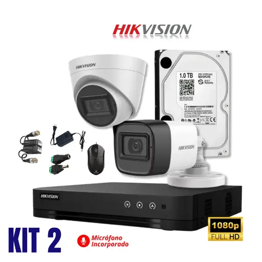 KIT DE 02 CÁMARAS FULL HD / CON AUDIO