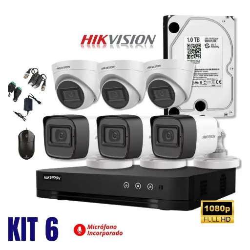 KIT DE 06 CÁMARAS FULL HD / CON AUDIO